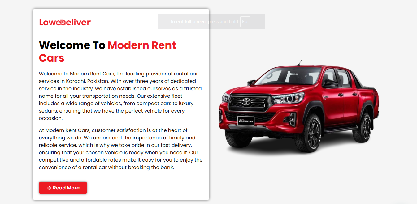 Modern rent cars image